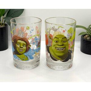 DreamWorks Shrek The Third Collectible Glass Set Of 2